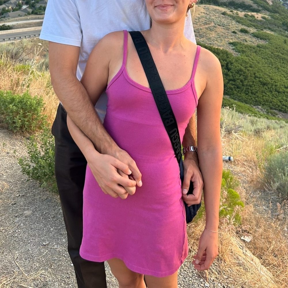 Pink tank dress